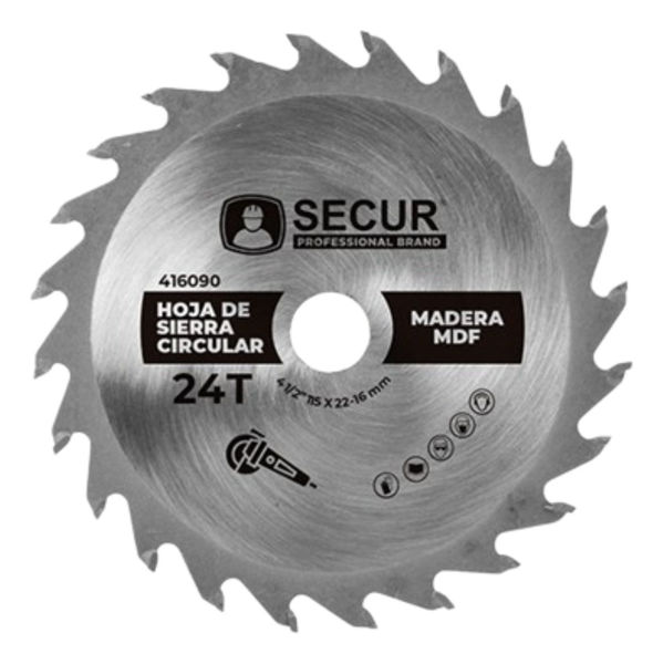 Imagen de Disco Sierra Circular Para Madera 4 1/2  (115mm) 24 Dientes