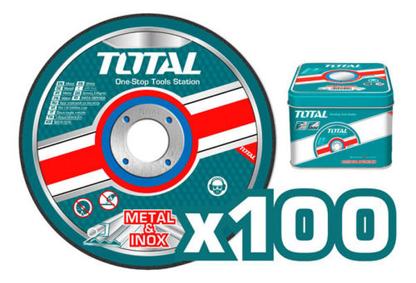 Imagen de 100 Discos De Corte Metal Total Para Amoladora, 4.1/2'' -sc-