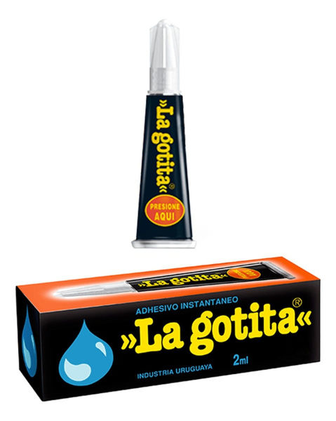 Imagen de Pegamento Adhesivo Instantáneo La Gotita Secado Rapido 2ml  - Negro