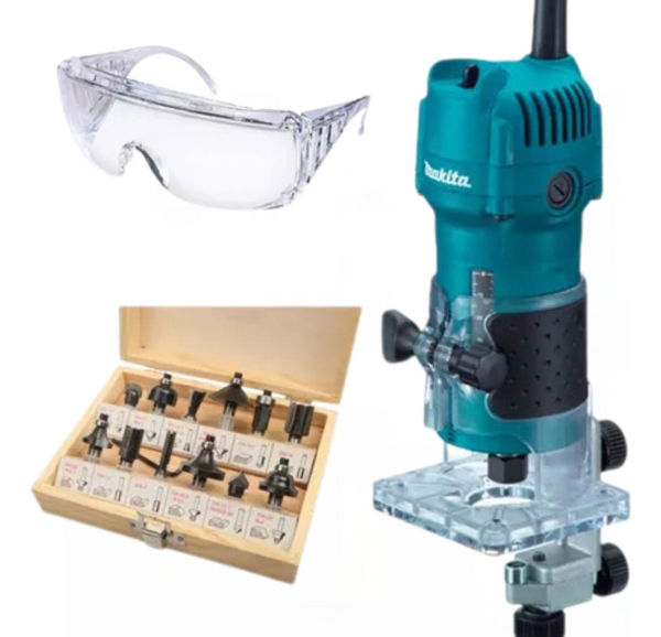 Imagen de Router Trompo Fresadora 530w Makita 6mm C/guia -sc- - router y lente