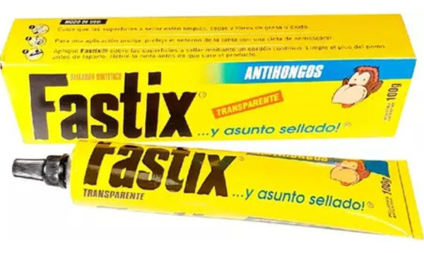 Imagen de Fastix Sellador Sintetico De Silicona Antihongos 9gr Negro - Transparente
