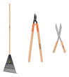 Imagen de Kit Jardin Tramontina Tijera, Rastrillo, Escobilla, Regalos - Naranja