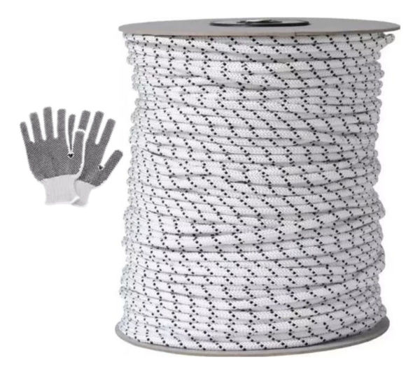 Imagen de Cuerda Soga Piola Nautica 10 Mm X 50 Mts Flete Construccion - blanco y negro