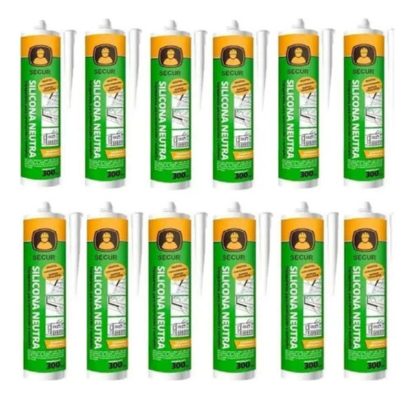Imagen de Silicona Neutra Tranp. 300 Ml Rex Sellante Plastico-metal - blanca