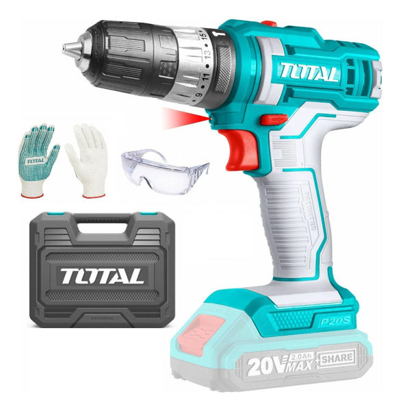 Imagen de Taladro Percutor Y Atornillador Total 20v 10mm 2baterías Sc