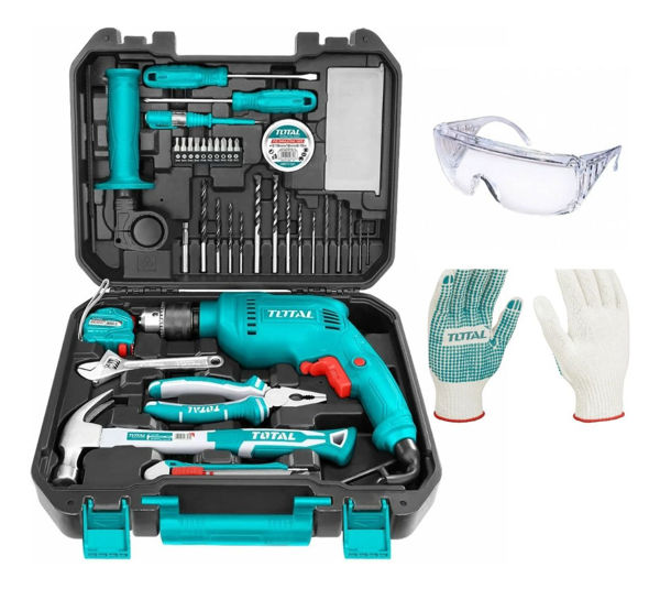 Imagen de Taladro Electrico Percutor 680w 13mm Set 115 Pzs Total -sc-