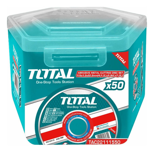 Imagen de Set 50 Discos De Corte Metal Total Amoladora 4.1/2'' -sc-