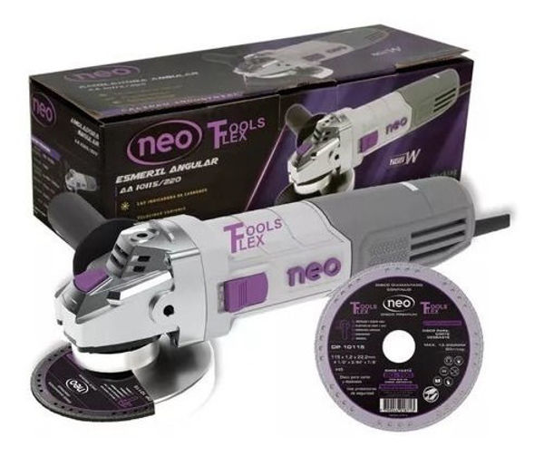 Imagen de Amoladora Angular Neo 1100w Velocidad Variable Aa10115 -sc-
