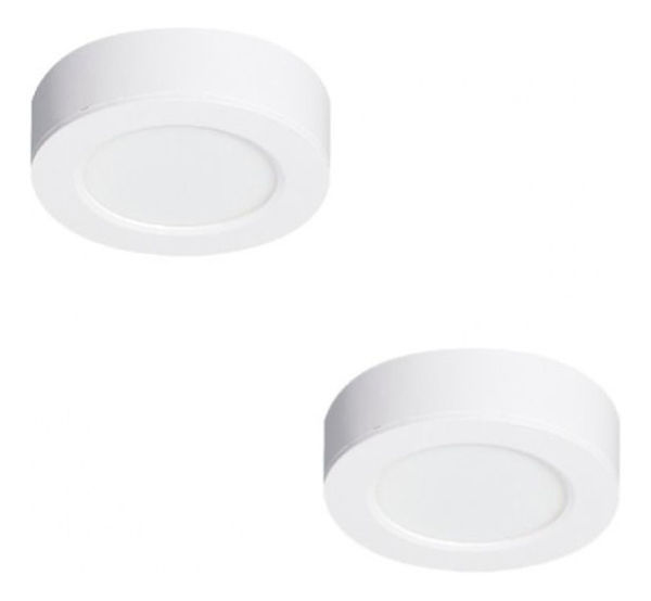 Imagen de Panel Plafon Led De Sobreponer 5w Luz Calida Redondo Pack X2