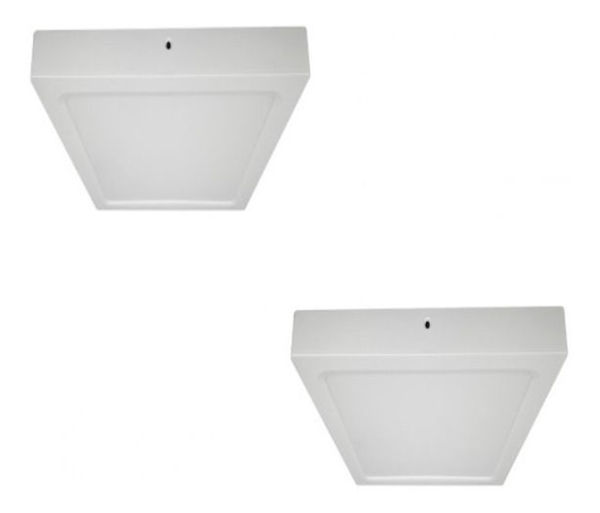 Imagen de Panel Plafon Led De Sobreponer 20w Luz Fria Cuadrado Pack X2
