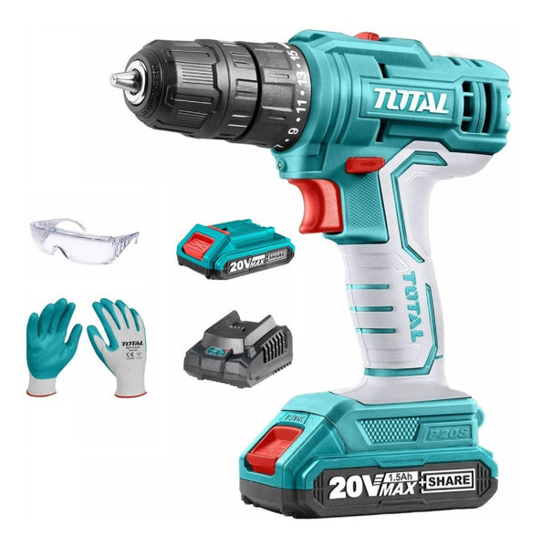 Imagen de Taladro Atornillador Inalámbrico Total 20v 10mm 1batería 1.5