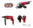 Imagen de Kit Industrial Taladro 650w + Amoladora 810w + Regalos - Rojo