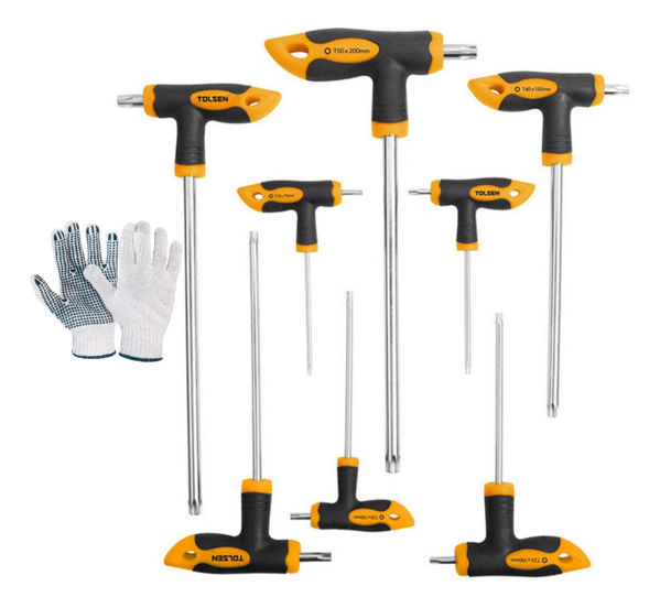Imagen de Set 8 Llaves Torx Largas Tolsen De Cromo Vanadio Supercenter
