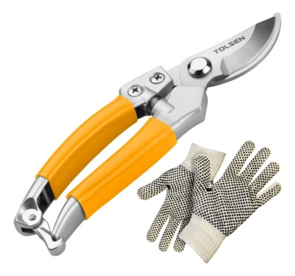 Imagen de Tijera De Podar Tolsen 200mm Acero Inox Corte Curvo - Sc -