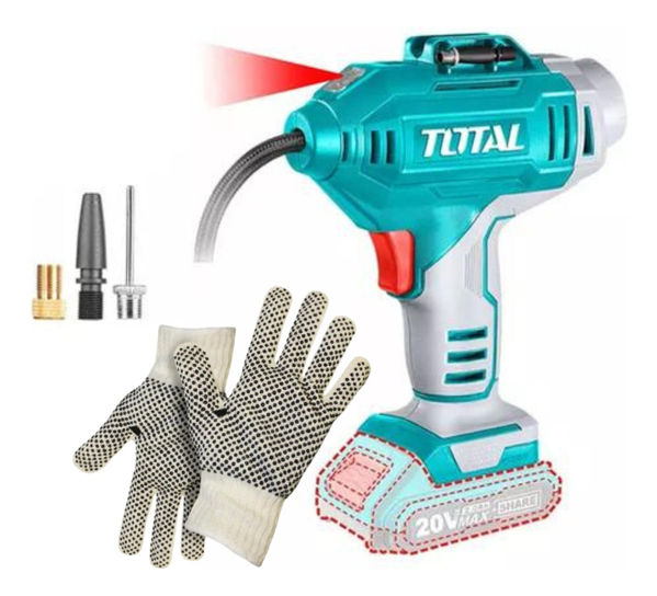 Imagen de Inflador Compresor Inalambrico Total A Bateria 20v + Luz Led