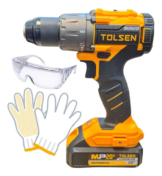 Imagen de Taladro Atornillado Brushless 20v 58nm Tolsen - Roraima