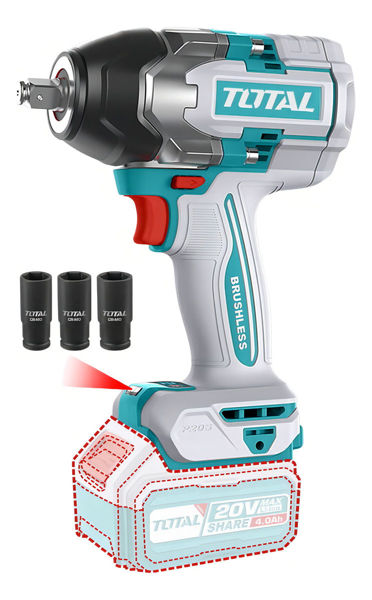 Imagen de Llave, Pistola De Impacto Inalámbrica Total 20v Industrial -