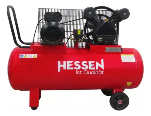 Imagen de Compresor 100l Hessen 2hp Cabezal Doble Piston V Monofásico