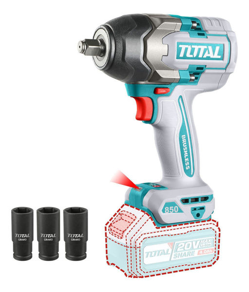Imagen de Llave, Pistola De Impacto Inalámbrica Total 20v 850nm -