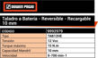 Imagen de Taladro A Batería Recargable 10mm 700rpm 21w Dowen Pagio