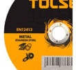 Imagen de Disco De Corte Metal Tolsen 115x1.0x22.2mm Centro Plano -sc-