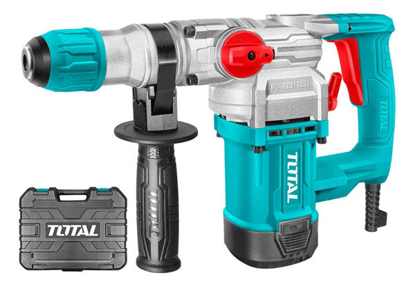 Imagen de Rotomartillo Sds Plus 1050w + 3 Brocas + 2 Cinceles Total Color Turquesa Frecuencia 50/60hz