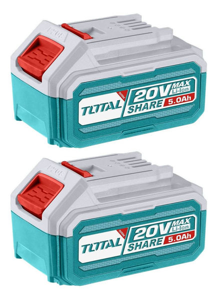 Imagen de Set 2 Baterías Total 20v 5.0ah Litio Ion  Para Herramientas Inalámbricas De La Línea P20s  Tosli240464