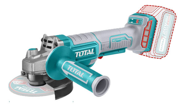 Imagen de Amoladora Inalámbrica Total 20v - Motor Brushless, Sin Carbones - 4.1/2 Pulgadas, 115mm - No Incluye Batería Ni Cargador - Tagli211156
