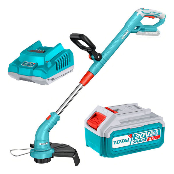 Imagen de Bordeadora Inalámbrica Total Tgtli20018 + Tfbcpk1214 Color Turquesa 20v