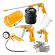 Imagen de Kit Compresor Plastico Tolsen Accesorios De 5 Piezas - Sc  -