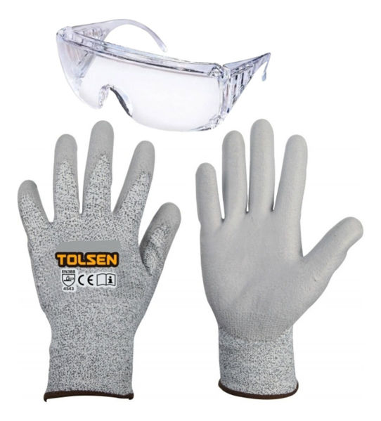 Imagen de Guantes Anticorte Tolsen 10 Pulgadas Numero 5 Recubiertos Sc