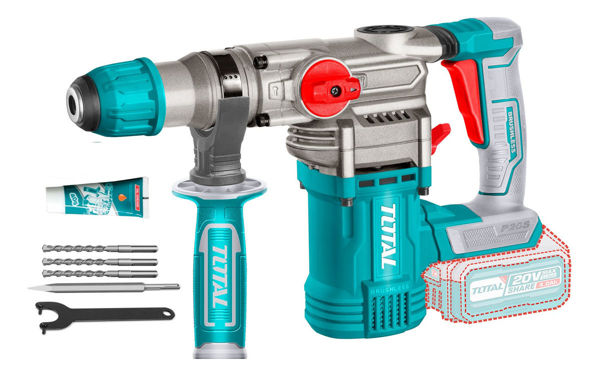 Imagen de Rotomartillo Inalámbrico Total 20v Industrial Motor Brushless, Sin Carbones 4.5 J Encastre Sds Plus No Incluye Batería Ni Cargador Trhli20288