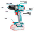 Imagen de Kit Taladro Percutor 66nm Cinta Roja Amoladora Inalambrica 115mm Motor Brushless C Bateria 2.0a.h Y 4.0a.h 20v