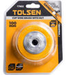 Imagen de Cepillo De Alambre Conico Tolsen 100mm De Hilo M14x2 - Sc -