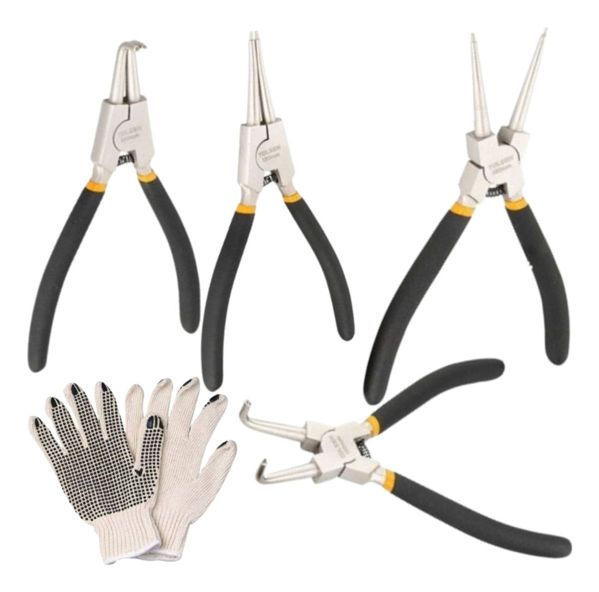 Imagen de Set Alicates Tolsen Para Circlip 180mm 7 Pulgadas 4 Piezas