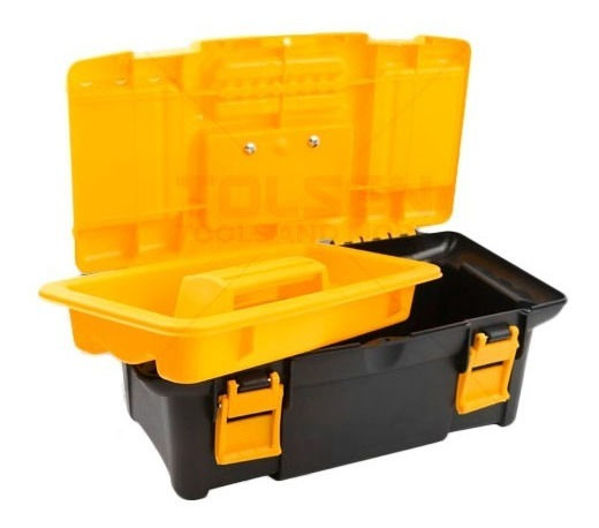 Imagen de Caja Herramientas Plástica 420 X 230 X 190 Mm Tolsen 80201 Color Amarillo
