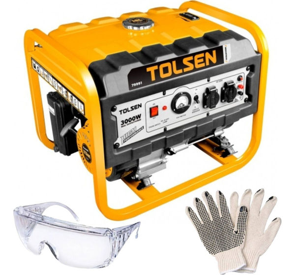 Imagen de Generador Tolsen Monofásico Gasolina 3000w 2 8kw 212cc - Rr