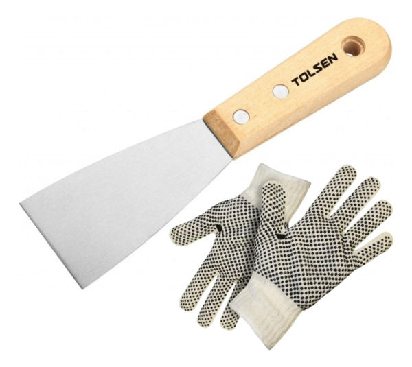 Imagen de Espatula Profesional Tolsen 75mm Mango Madera Pulido - Sc -