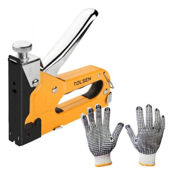 Imagen de Engrapadora Tolsen Uso Pesado Industrial 14mm Ajustable -sc-