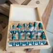 Imagen de Set 12 Fresas Total Para Router - Encastre 6mm, Caja Madera