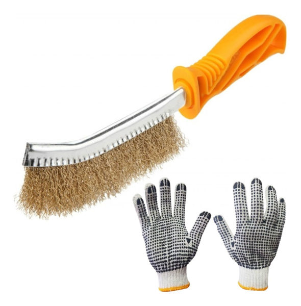 Imagen de Cepillo De Alambre De Acero Tolsen 250mm Mango De Plastico