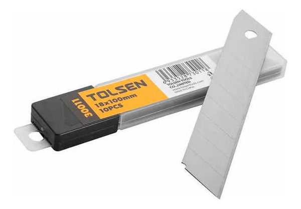 Imagen de Repuesto Cutter Cortante Blister X 10 Hojas Tolsen 30011