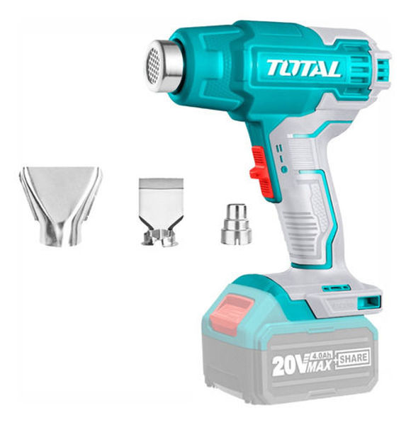 Imagen de Pistola De Calor Inalámbrica Total 20v 300/550° - A Batería Color Turquesa