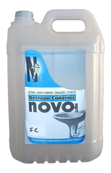 Imagen de Liquido Destapa Cañerías, Caños, Graseras, Desagües 5 Litros