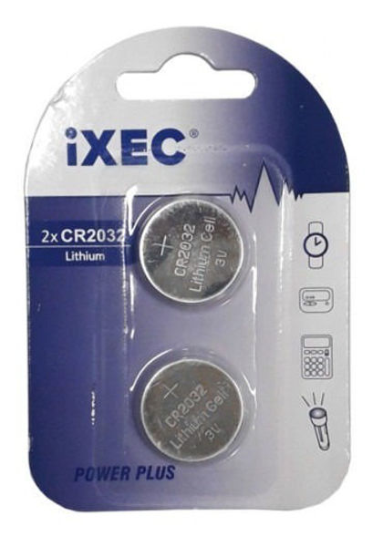 Imagen de Pila De Litio Cr2032 3v 210mah. Pack 2 Pilas Ixec -sc-