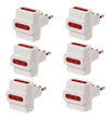 Imagen de Adaptador Múltiple Con Ficha /3 Salidas 3 En Línea Pack X6 