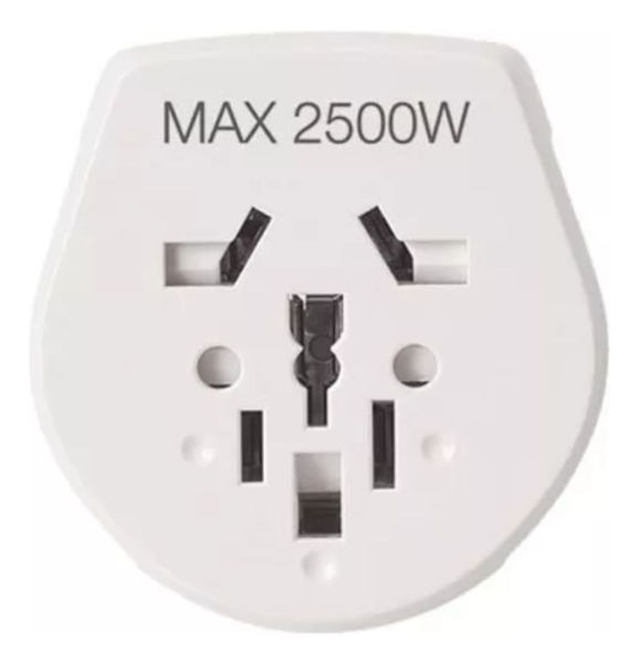 Imagen de Adaptador Con Ficha Schuko Salida Multiformato Blanco Vivion