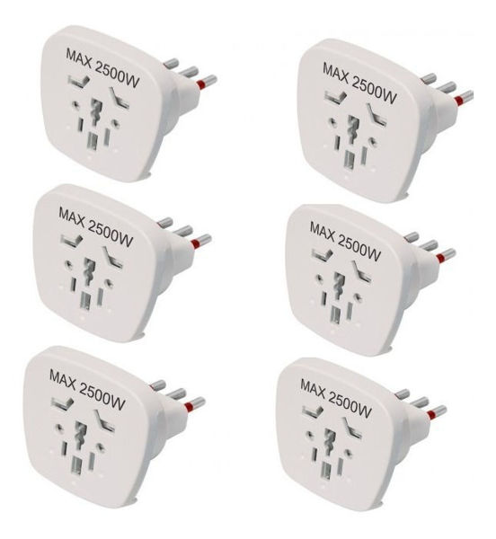 Imagen de Adaptador 3 En Línea Multiformato Blanco Vivion Pack X6 -sc-