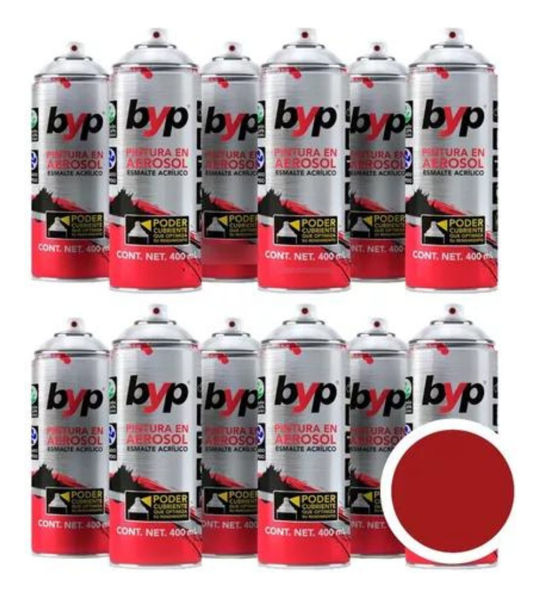 Imagen de Kit Pintura Aerosol Byp Set De 12 Color Surtido + Guantes