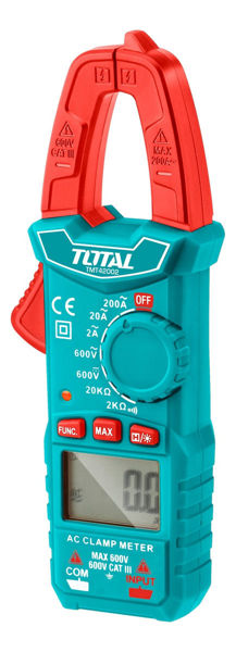 Imagen de Tester, Pinza Amperimétrica Total, 2000 Cuentas, Memoria - Corriente, Voltaje, Resistencia - 2 Pilas Aaa - Tmt42002